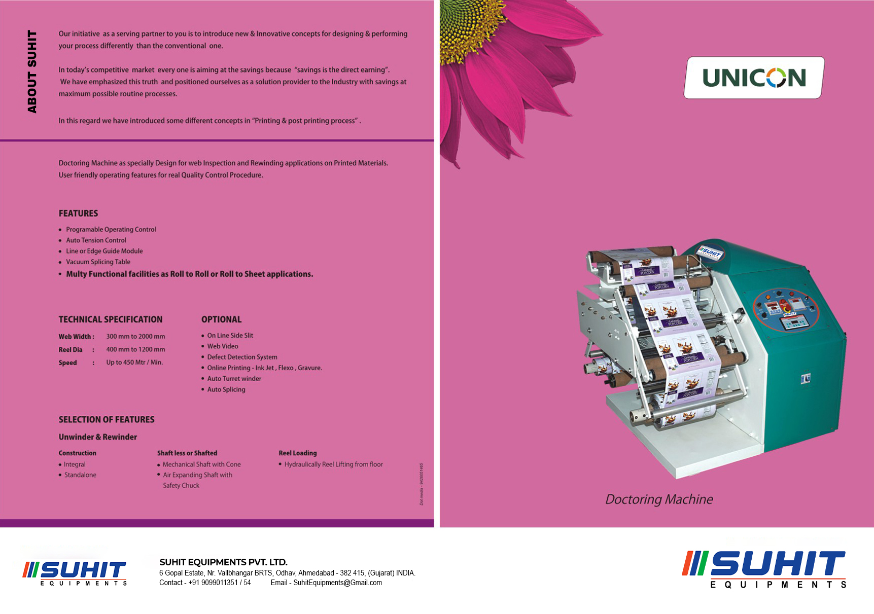 Docter Machine SUHIT Equipments | Precision Machine Manufacturing